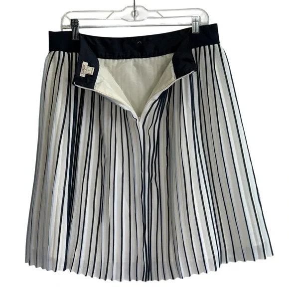 J Crew Navy Blue and White Pleated Midi Skirt.
Size 10 - Picture 5 of 12